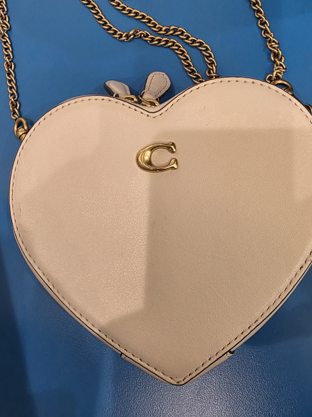 Coach Heart Crossbody Bag in Light Pink with Gold Hardware